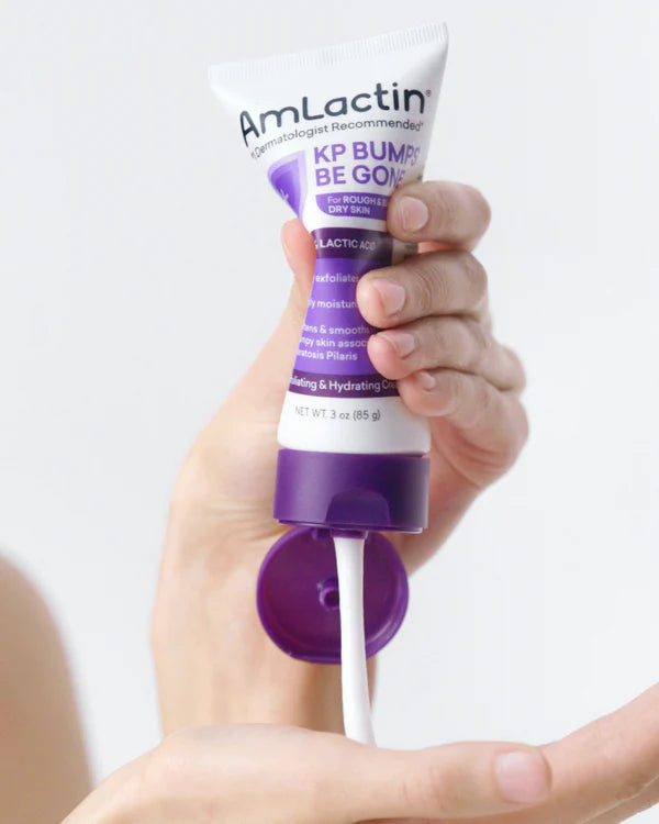 Amlactin KP Bumps Be Gone Hydrating Cream, Moisturizing Cream For Rough and Bumpy Dry Skin, 3 Oz Tube