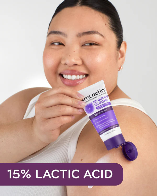 Amlactin KP Bumps Be Gone Hydrating Cream, Moisturizing Cream For Rough and Bumpy Dry Skin, 3 Oz Tube