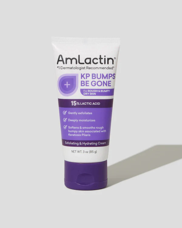Amlactin KP Bumps Be Gone Hydrating Cream, Moisturizing Cream For Rough and Bumpy Dry Skin, 3 Oz Tube