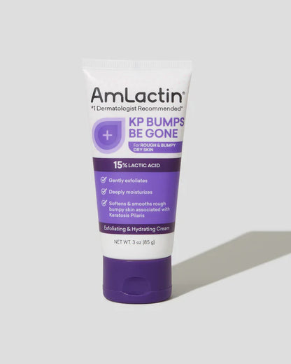 Amlactin KP Bumps Be Gone Hydrating Cream, Moisturizing Cream For Rough and Bumpy Dry Skin, 3 Oz Tube
