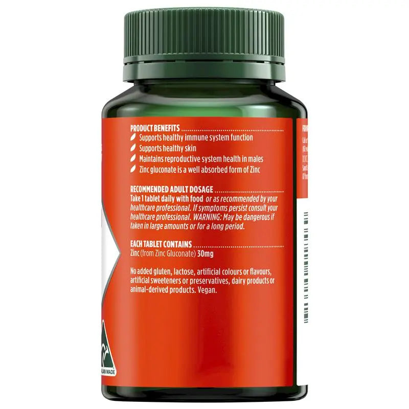 Nature's Own High Strength Zinc 30mg 120 Tablets