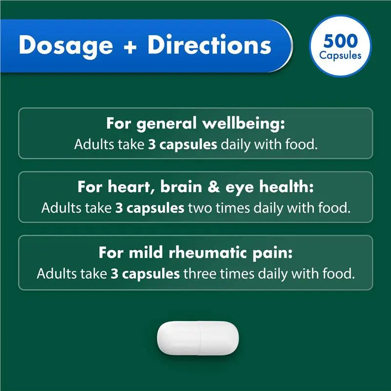 Nature's Own Odourless Fish Oil 1000mg 500 Capsules Exclusive Size