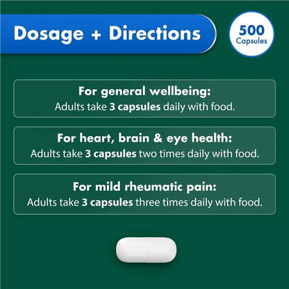 Nature's Own Odourless Fish Oil 1000mg 500 Capsules Exclusive Size