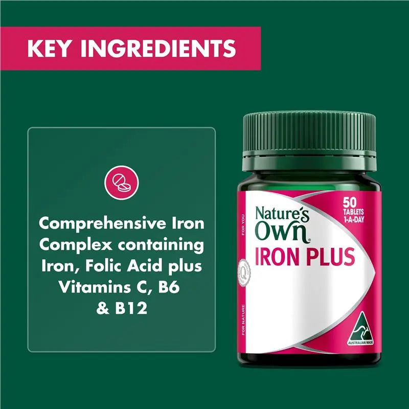 Nature's Own Iron Plus 50 Tablets