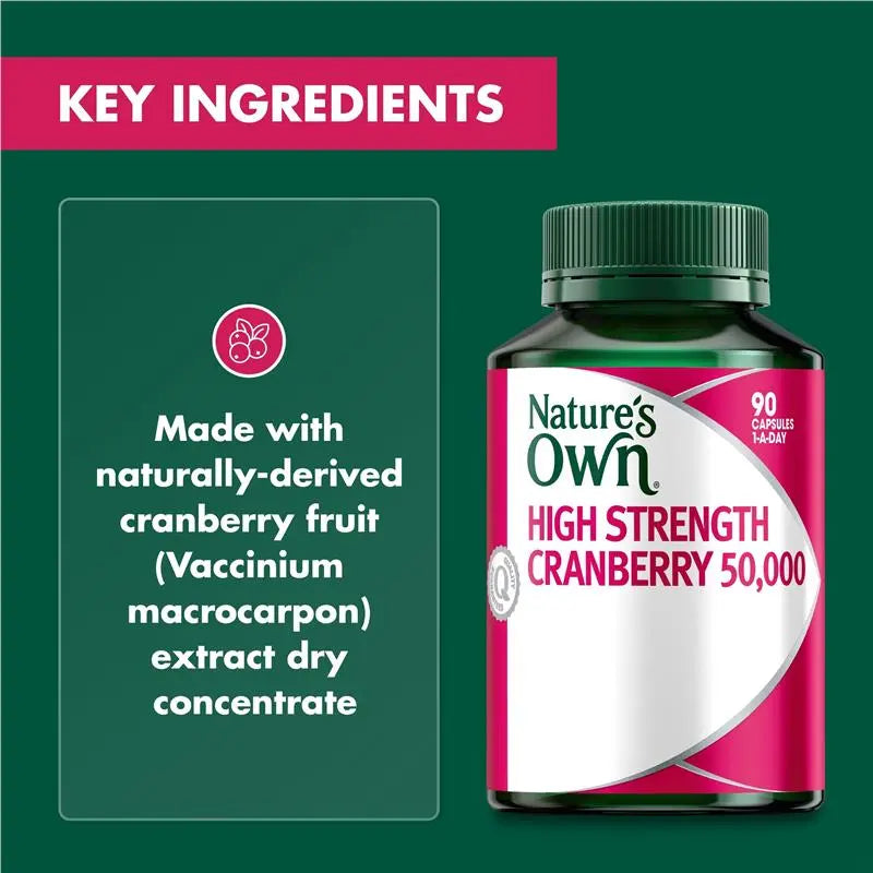 Nature's Own High Strength Cranberry 50,000mg 90 Capsules