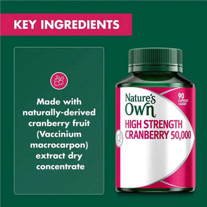 Nature's Own High Strength Cranberry 50,000mg 90 Capsules