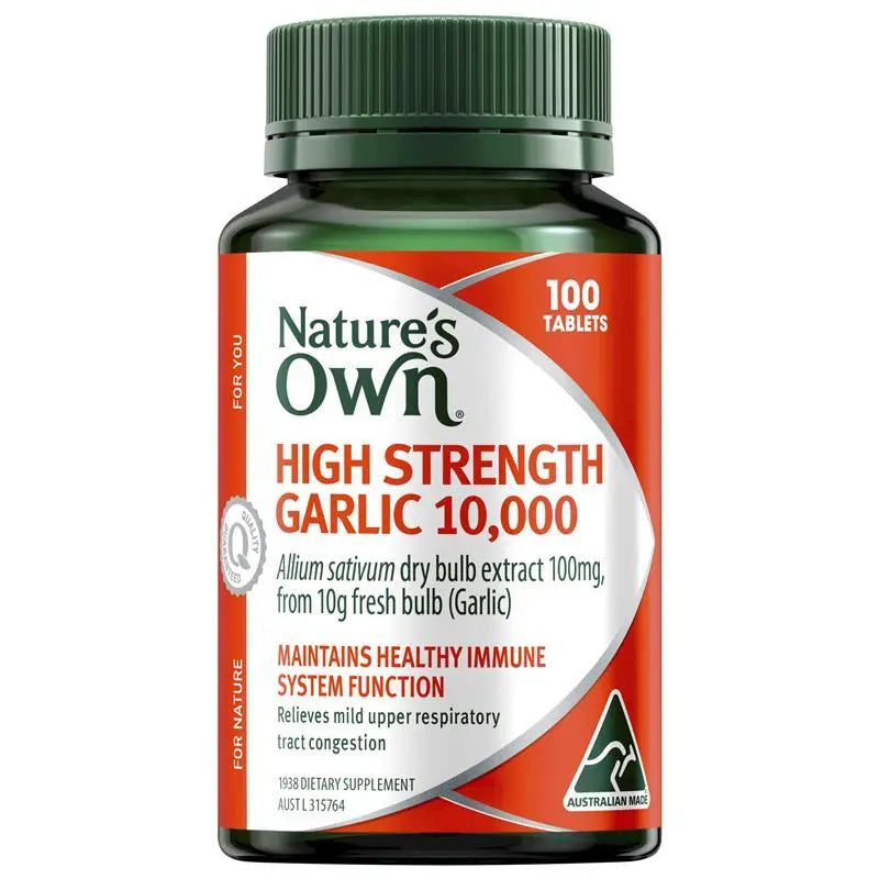Nature's Own High Strength Garlic 10,000mg 100 Tablets