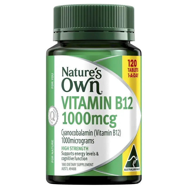 Nature's Own High Strength Vitamin B12 1000mcg 120 Tablets Exclusive Size